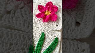 Crochet Granny Square Flower  Rain Lily   Moara Crochet