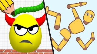 DRAW TO SMASH vs BREAK RAGDOLL - Satisfying Double Gameplay Max Levels Funny Video Android screenshot 5