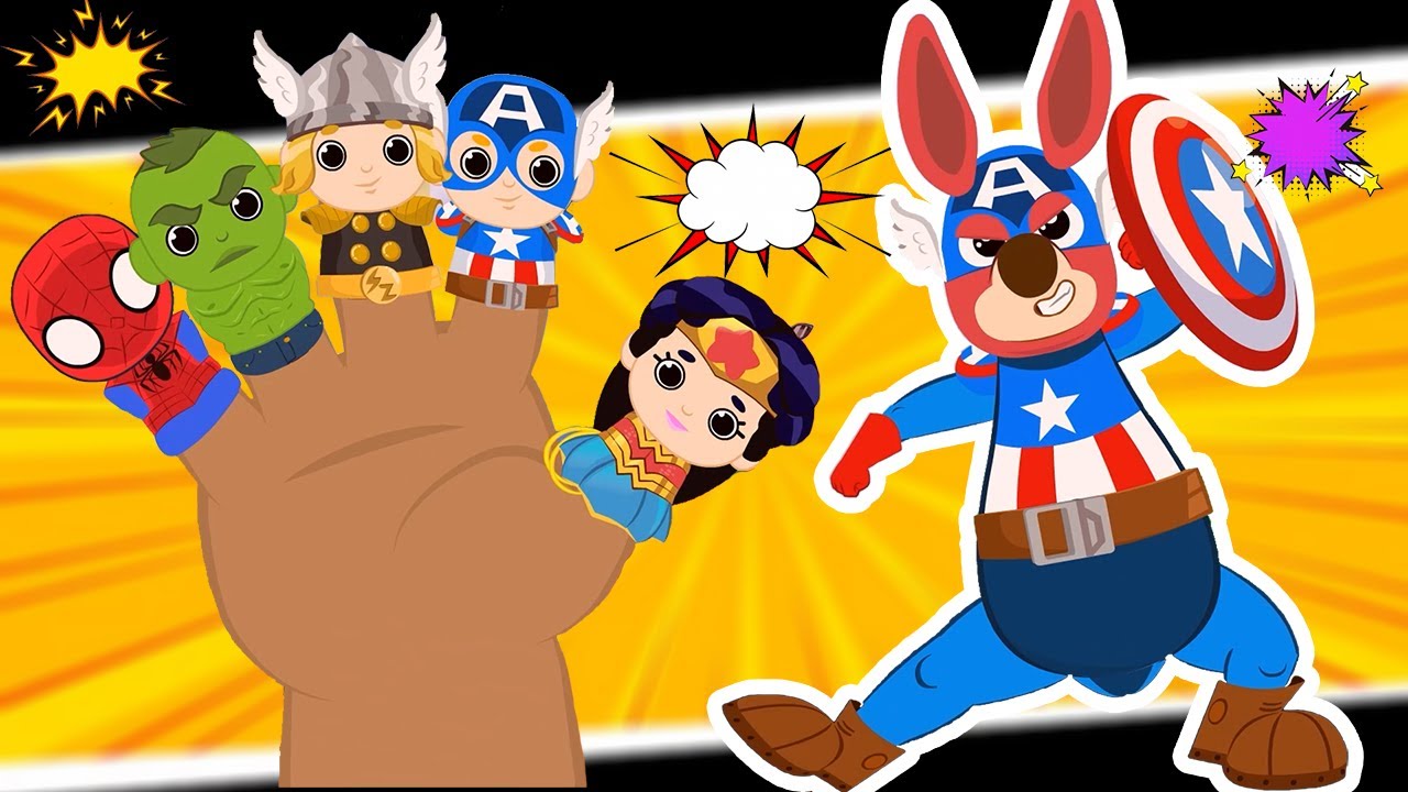 Canción Finger Family 🖐️ de Superhéroes | Groovy en Español 🎵 Spiderman, Hulk y Más!