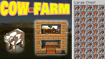 Minecraft: Best AUTOMATIC Cow Farm 1.20! (Survival | Java | Bedrock) #CowFarm #Minecraft #Tutorial
