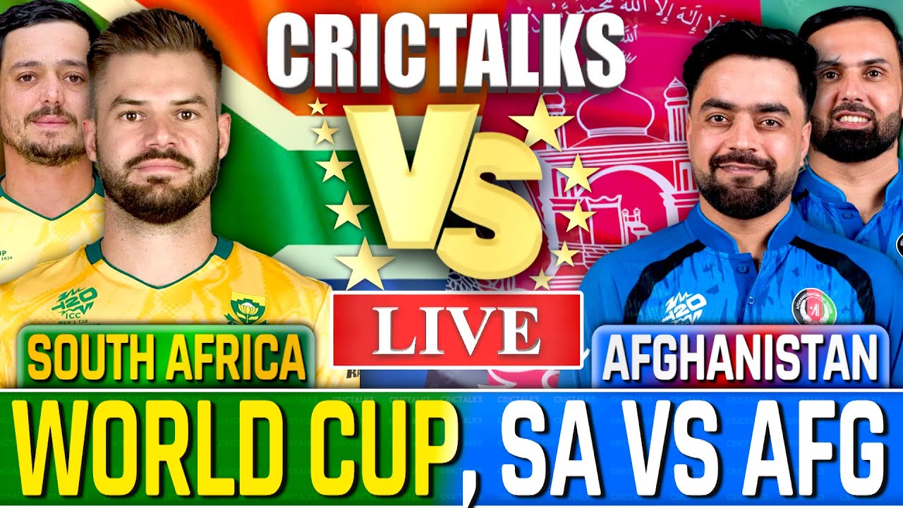 🔴 SA vs AFG Live Match Today, World Cup South Africa v Afghanistan, Live Cricket Scores, Commentary