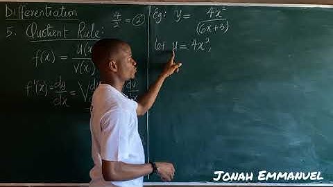 Quotient Rule Method of Differentiation