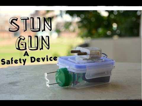 How To Make A Stun Gun Or Woman Safety Device  By Use Of Mosquito Racket