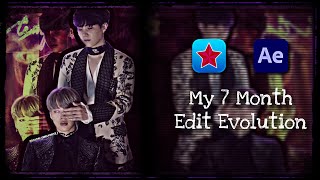 My 7 Month Edit Evolution | January - August 2021 | (Videostar& After Effects)