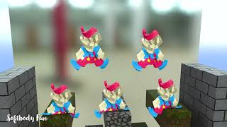 PIXEL SUPER MARIO 5X Soft body Simulation | Jelly Mario Falls Down Over & Over screenshot 4