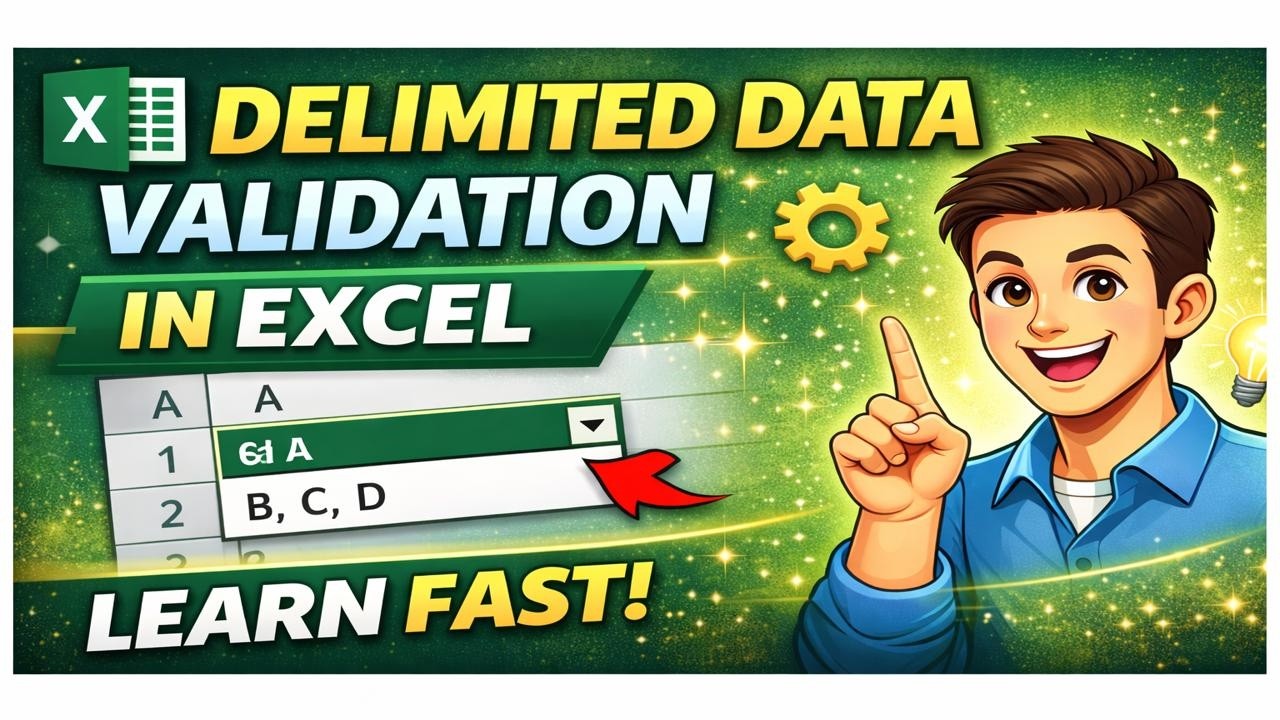 How to apply delimited data validation step by step