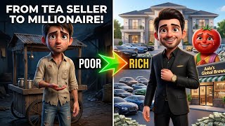 🥔 From Poor Tea Seller to Billionaire! | Aalu's Inspiring Success Story | Emotional 3D Animation