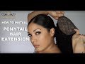 HOW TO INSTALL PONYTAIL HAIR EXTENSION | CURLY HEAVEN