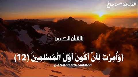 قُلْ إِنِّي أُمِرْتُ أَنْ أَعْبُدَ اللَّهَ مُخْلِصًا لَّهُ الدِّينَ(تلاوة خاشعه للشيخ (حسن صالح )