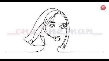 One Line Drawings: People Portraits. Continuous line vector art animated as self-drawing line.