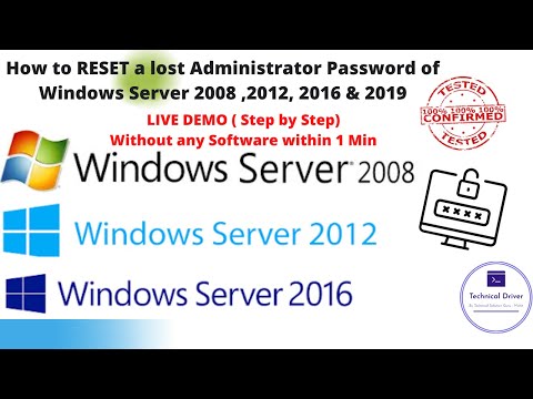 How to Reset Windows Server 2008/2012/2016/2019 Administrator Password without Software | LIVE DOMO