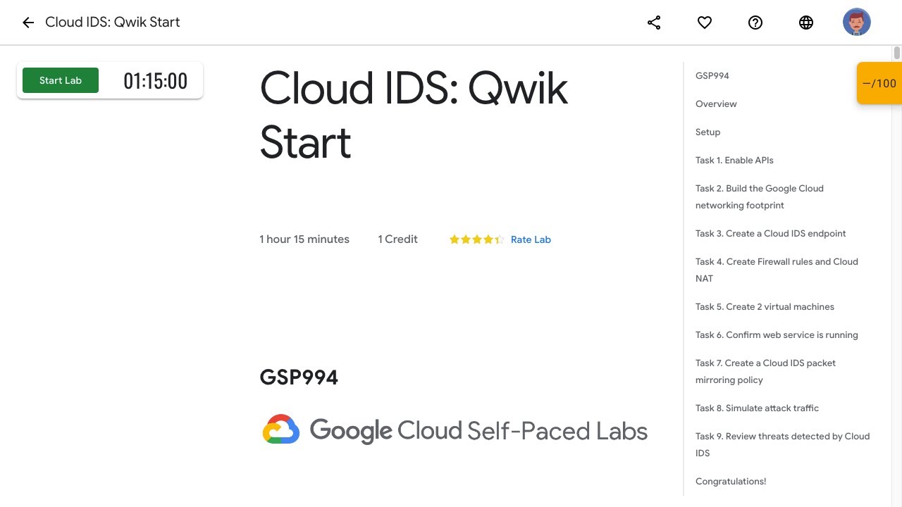 Cloud IDS Qwik Start GSP994 - YouTube