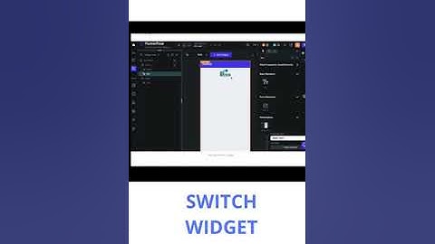 FLUTTERFLOW SWITCH WIDGET #flutterflow #videotutorial #flutter #shorts #switch