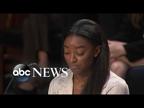 Simone Biles gives opening statement in review of FBI handling of Nassar case.