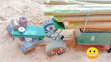DIY tractor stuck in mud mini science project part 1 ||