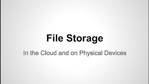 File Storage in the Cloud and on Physical Devices