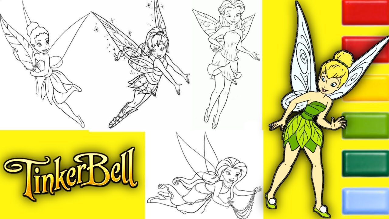 Tinkerbell Coloring Video #24 | Coloring Tinkerbell Disney Fairies Coloring Page