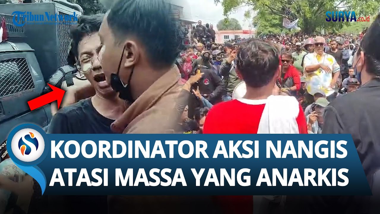TANGIS PECAH! Koordinator Aksi Nangis Kewalahan Atasi Massa yang Anarkis di Demo Pati