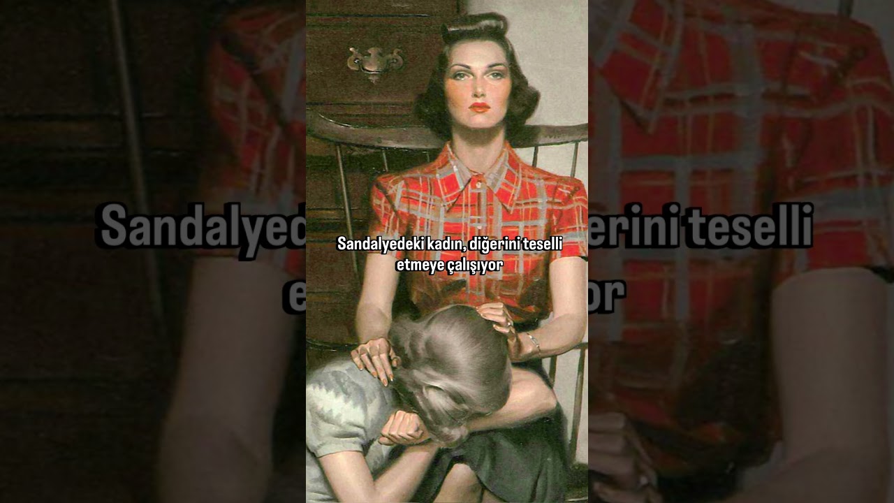 Kocasının metresini teselli eden kadın..| Common Ground, 1940 #sanat #tarih #tabloanalizi 