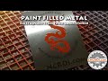 Paint Filled Metal: 316 Stainless Steel Fiber Laser Etched