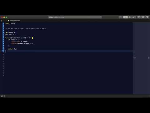 Swift 4 & Xcode 10 :- program to find factorial using recursion in Hindi