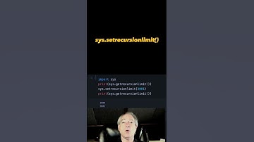 Find and set Python recursion limit (BEWARE - advanced) 🐍 #python #shorts