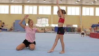 Как научиться делать маховое (переворот вперед без рук) Элемент в гимнастике (чирлидинге)