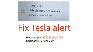 How to fix Tesla BMS_f123 "Vehicle may not restart" Alert #BMS_w123 #BMS_f123_SW_Internal_Isolation
