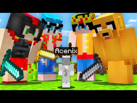 Minecraft: ACENIX PEQUEÑO vs 4 ASESINOS 😱🔪 MINECRAFT SPEEDRUN con los COMPAS
