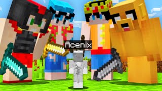 Thumbnail for Minecraft: ACENIX PEQUEÑO vs 4 ASESINOS 😱🔪 MINECRAFT SPEEDRUN con los COMPAS