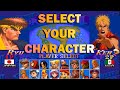 Character select screens in fighting games