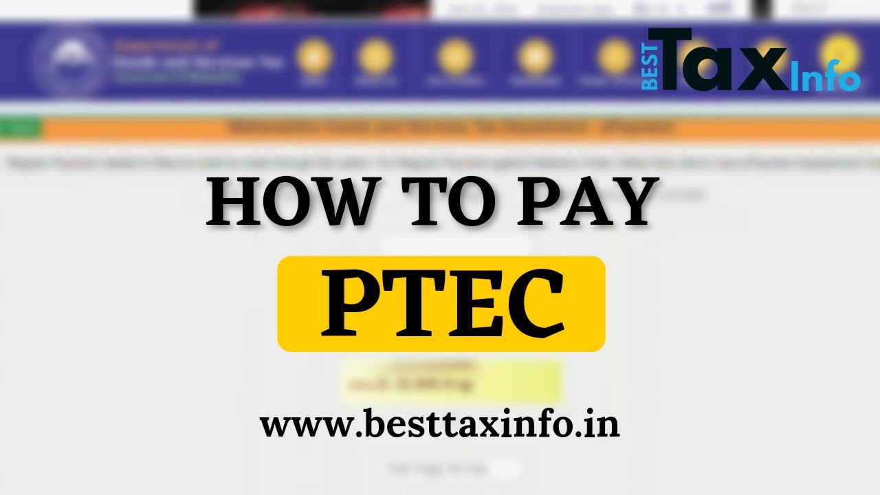 How To Pay PTEC Online Professional Tax Payment YouTube How To Pay PTEC Online Professional Tax Payment YouTube