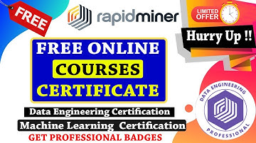 RapidMiner Free Online Professional & Master Certifications for Data Engineering & Machine Learning