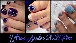 25 BLUE TOE NAIL DESIGNS 2023 blue nails 2023