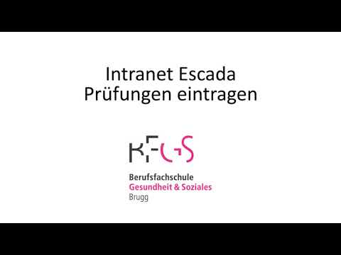 Intranet Escada Prüfungen eintragen