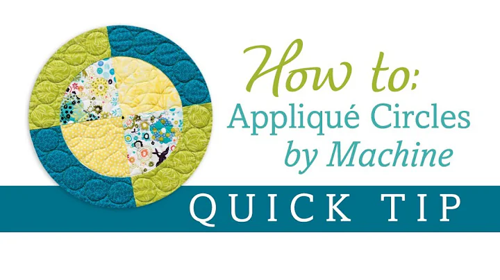 How to applique circles by machine: quick tip