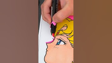 Coloring Sailor Moon 🌙 #coloring #art #sailormoon