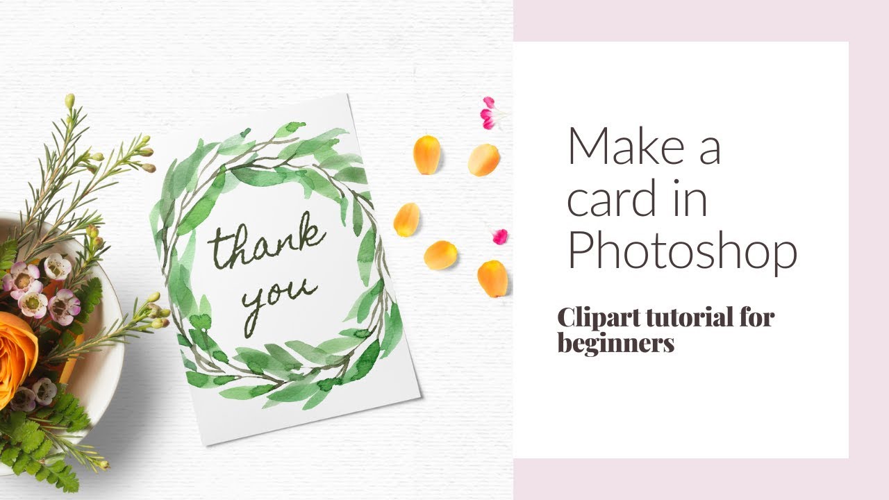 Create a thank you card in Photoshop - how to insert clipart