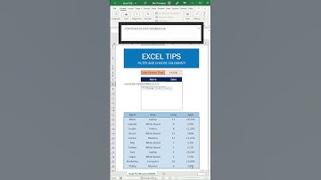 How to Use CHOOSECOLS with FILTER in Excel #shorts