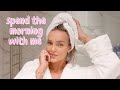 SPEND THE MORNING WITH ME!! MORNING SKINCARE &amp; HAIRCARE ROUTINES | MARY BEDFORD