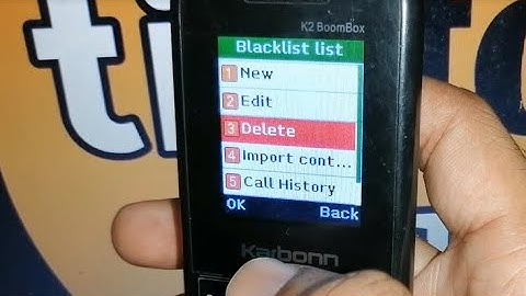 how to remove number from blacklist in karbonn k2 boom box