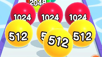 Ball Run 2048 : Merge Number! Android iOS MobileGameplay MaxLevels #marbleballrun #games
