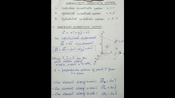 Coordinate system, Cartesian coordinate, Physics Notes bsc 1st semester