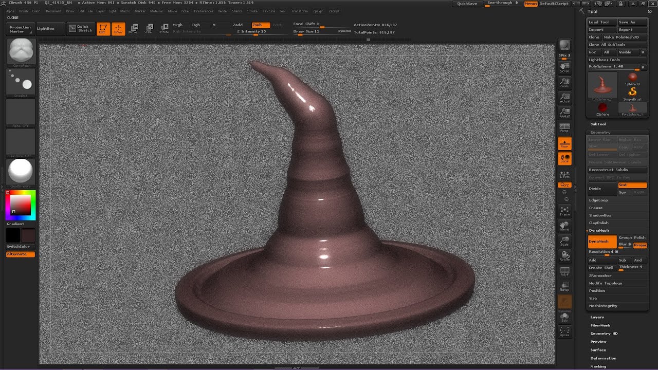 how to use the curve pinch brush zbrush 2018