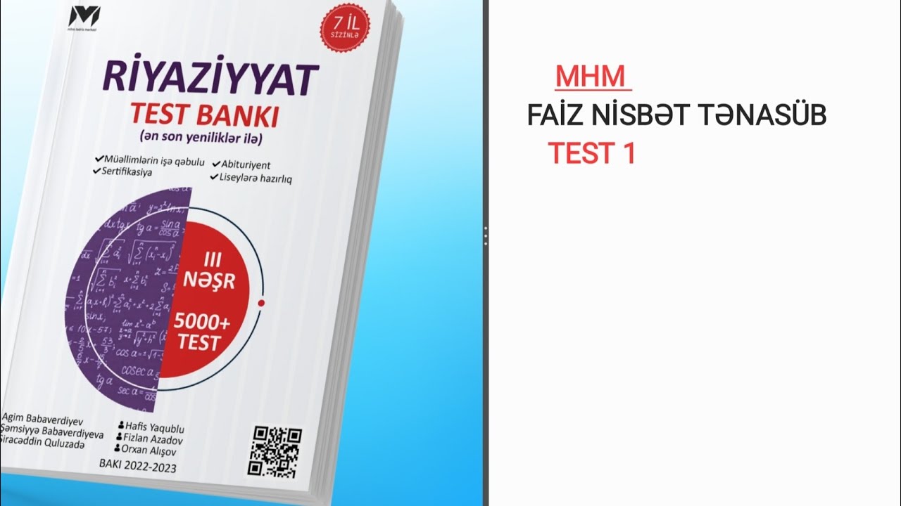 MHM FAIZ NISBƏT TƏNASÜB TEST 1