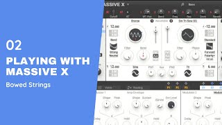 Playing with Massive X: Bowed Strings