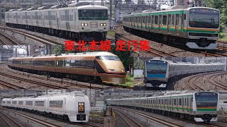 E231系 E233系 651系 185系臨時快速 スペーシア 東北本線　南浦和と蕨と川口ホームの走行集