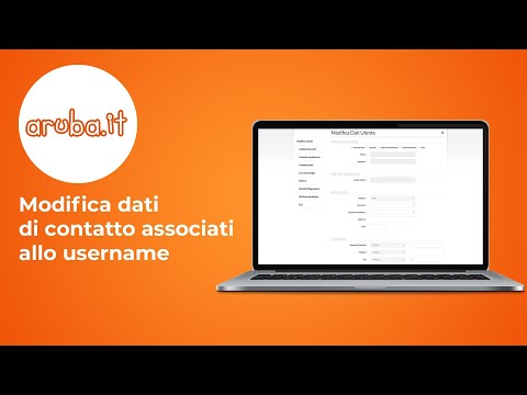 Modifica dati di contatto collegati allo username @aruba.it - Guida