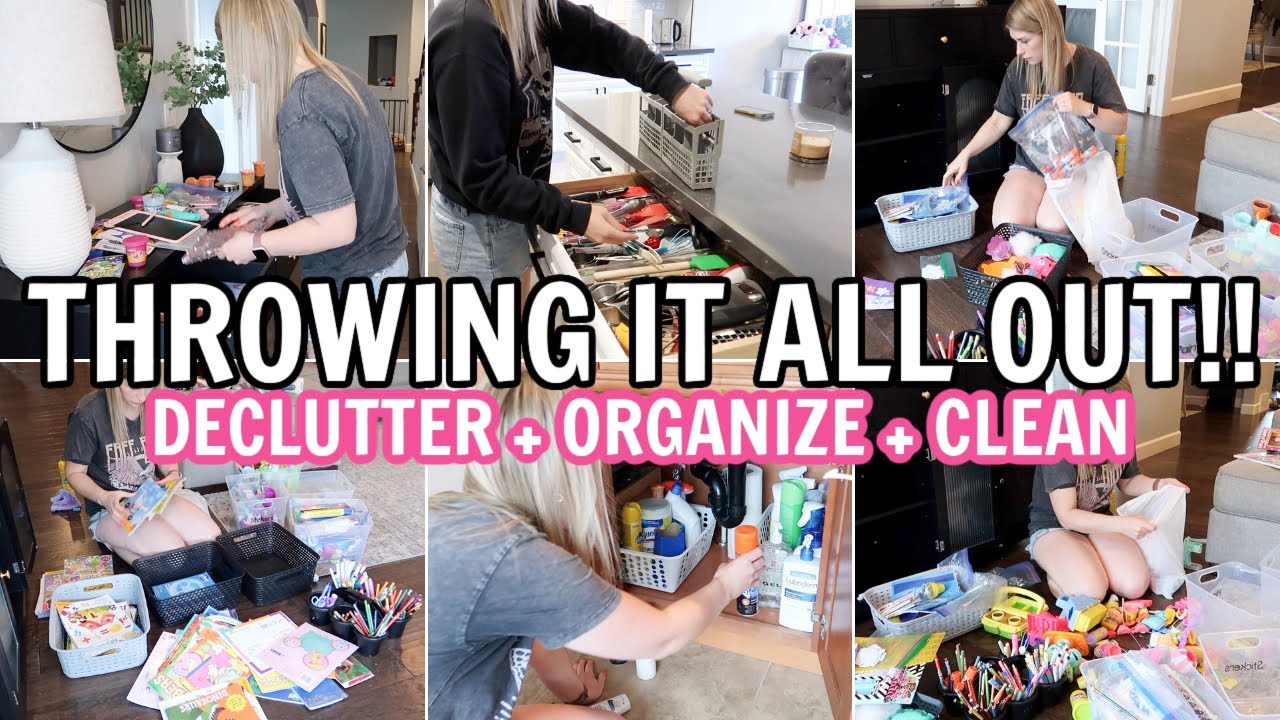 THROWING EVERYTHING OUT IN 2025 | DECLUTTERING, ORGANIZING & DEEP CLEANING | WHOLE HOUSE DECLUTTER