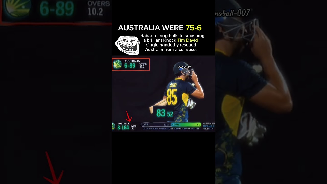From Collapse to Comeback – Tim David’s T20 Heroics! 